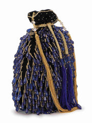 Dangle Beaded Velvet Potli