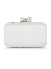 Adorn Beaded Faux Silk Clutch
