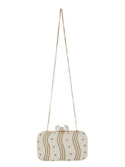 Adorn Beaded Faux Silk Clutch