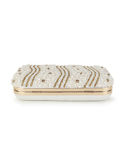 Adorn Beaded Faux Silk Clutch