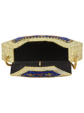 Jewel Mosaic Design Metal Work Party Clutch