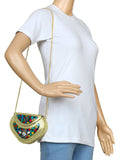 Jewel Mosaic Design Metal Work Party Clutch
