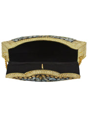 Jewel Mosaic Design Metal Work Party Clutch