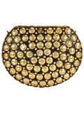 Jewel Mosaic Design Metal Work Party Clutch