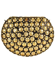Jewel Mosaic Design Metal Work Party Clutch