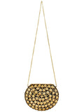 Jewel Mosaic Design Metal Work Party Clutch