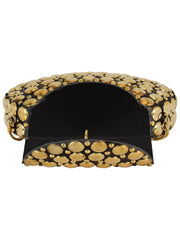 Jewel Mosaic Design Metal Work Party Clutch