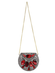 Jewel Mosaic Design Metal and Stone Work Party Clutch