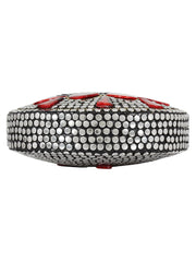 Jewel Mosaic Design Metal and Stone Work Party Clutch
