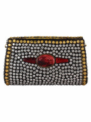 Jewel Mosaic Metal Clutch