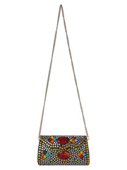 Jewel Mosaic Metal Clutch