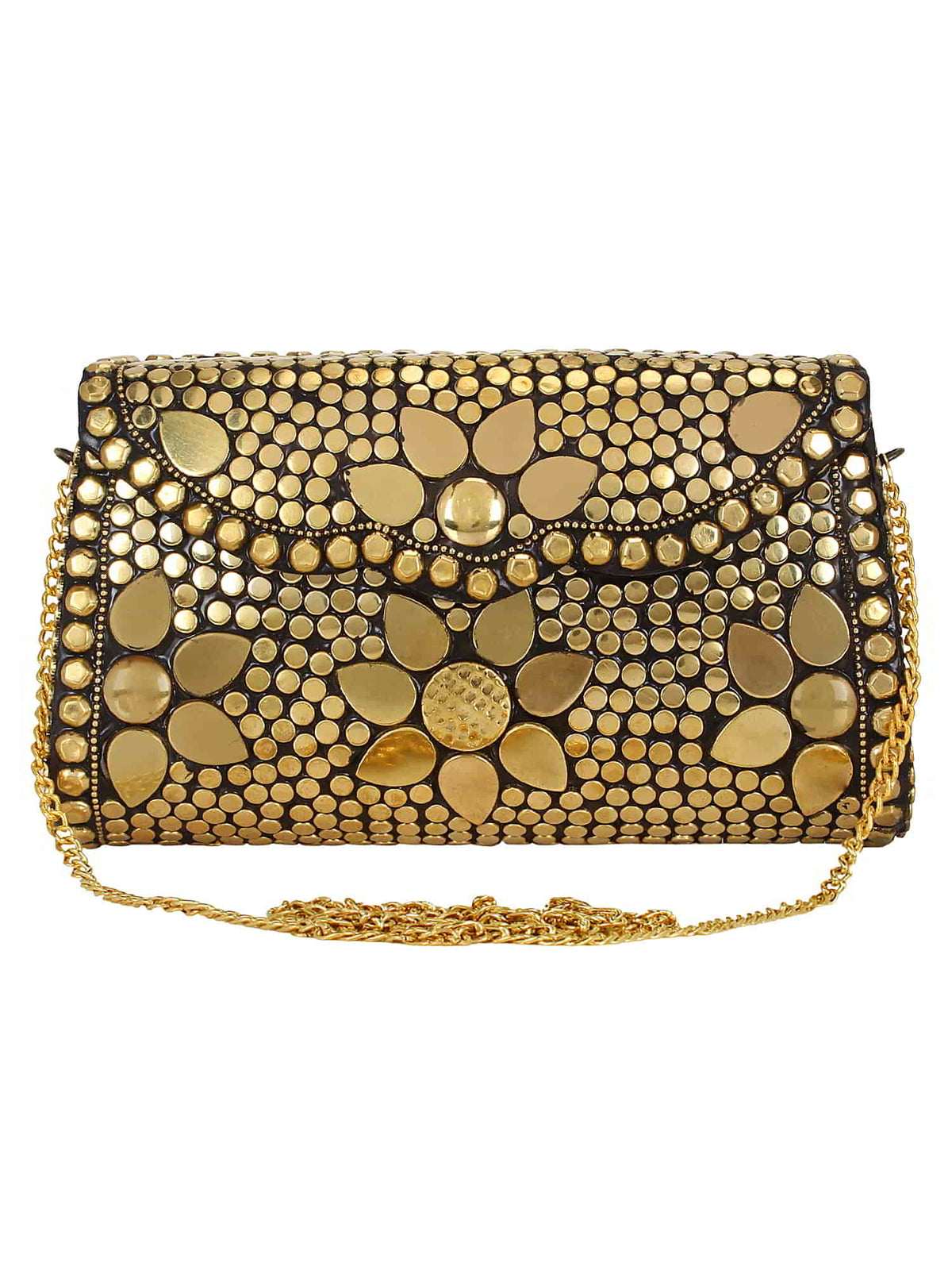 Jewel Mosaic Metal Clutch