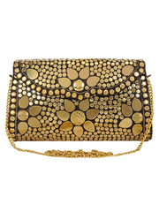 Jewel Mosaic Metal Clutch