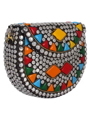 Jewel Mosaic Metal Clutch