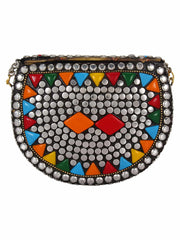 Jewel Mosaic Metal Clutch