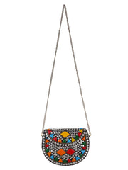 Jewel Mosaic Metal Clutch