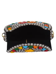 Jewel Mosaic Metal Clutch