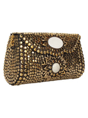 Jewel Mosaic Metal Clutch