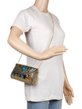 Jewel Mosaic Metal Clutch