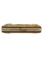 Jewel Mosaic Metal Clutch