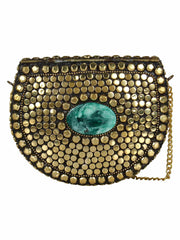 Jewel Mosaic Metal Clutch