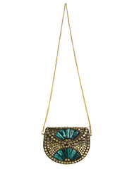Jewel Mosaic Metal Clutch