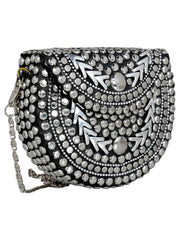 Jewel Mosaic Metal Clutch