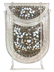 Jewel Mosaic Metal Clutch