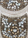 Jewel Mosaic Metal Clutch