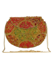 Jewel Mosaic Metal Clutch