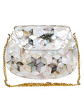 Marvelous Mosaic Metal Marble Clutch