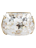 Marvelous Mosaic Metal Marble Clutch