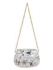 Marvelous Mosaic Metal Marble Clutch