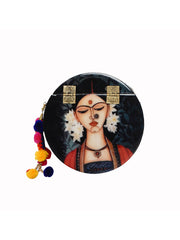 Gala Wooden Tasselled Clutch