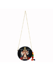 Gala Wooden Tasselled Clutch