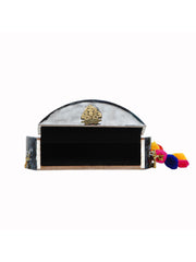 Gala Wooden Tasselled Clutch