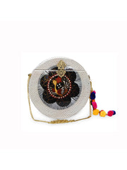 Gala Wooden Tasselled Clutch