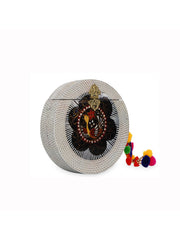 Gala Wooden Tasselled Clutch