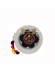 Gala Wooden Tasselled Clutch