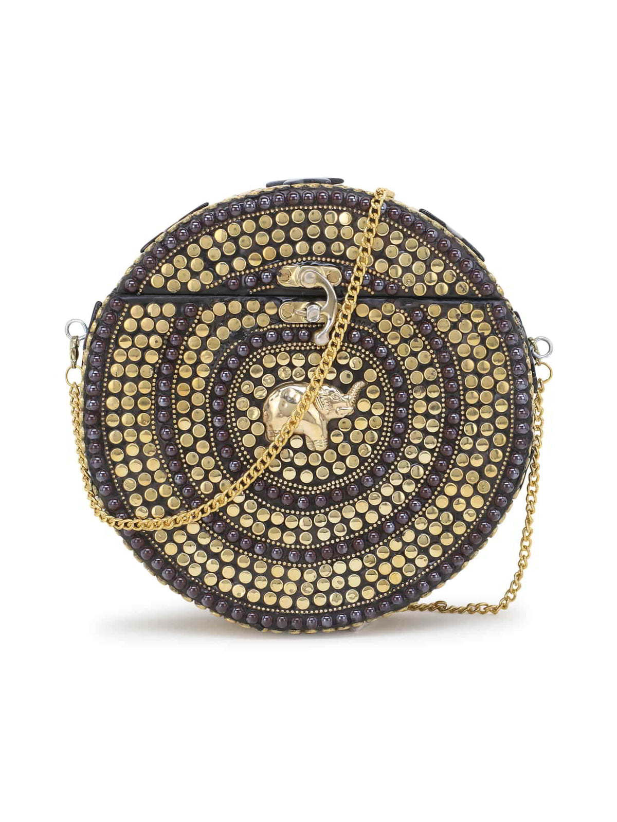 Gala Mosaic Metal Clutch