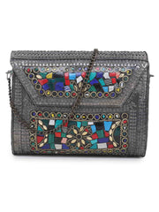 Hasp Mosaic Metal Clutch
