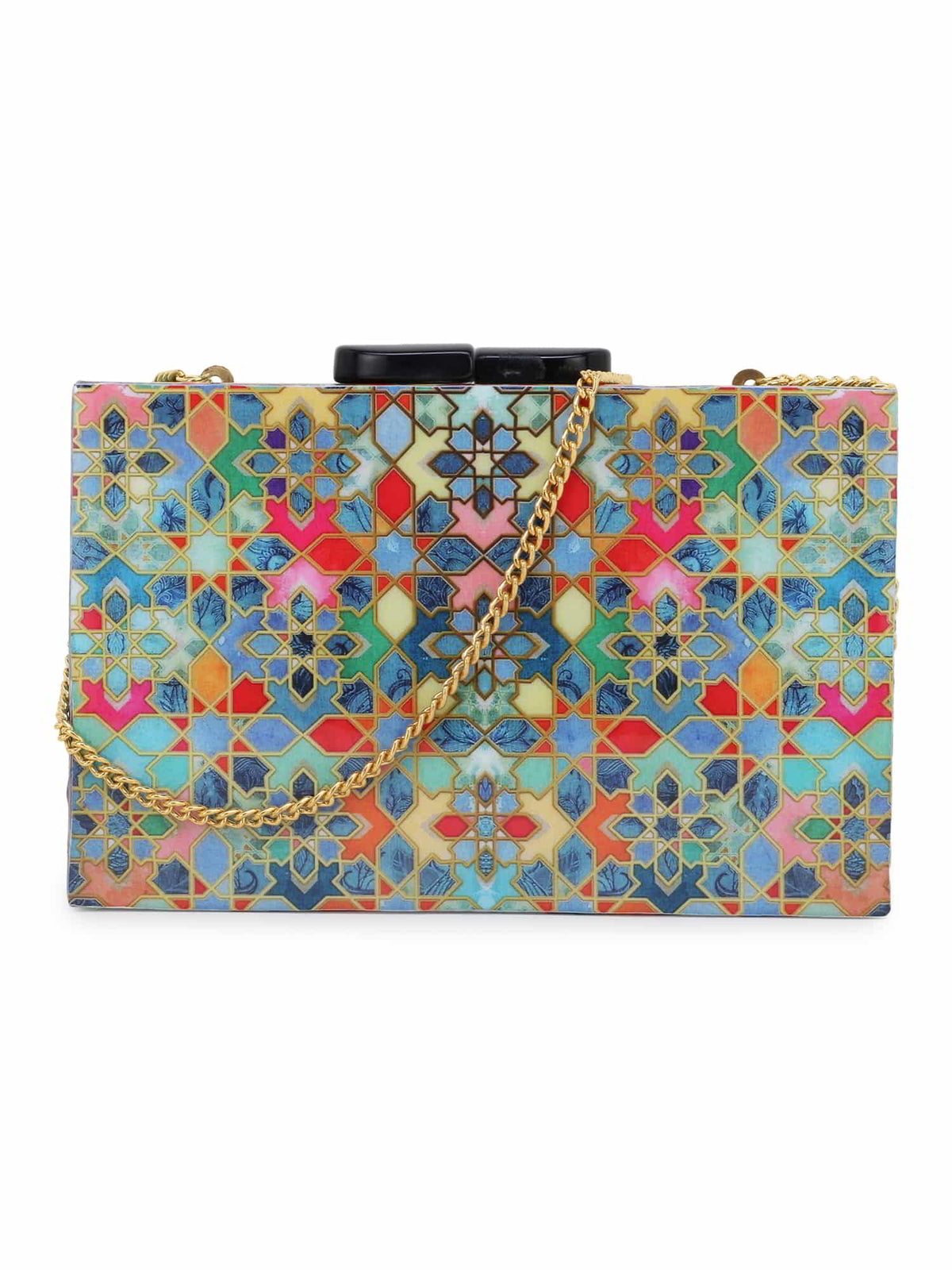 Timber Printed Wooden Clutch