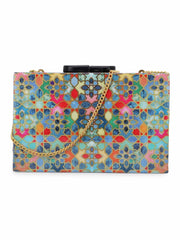 Timber Printed Wooden Clutch