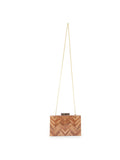 Timber Chevron Wooden Clutch