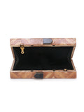Timber Chevron Wooden Clutch