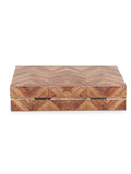 Timber Chevron Wooden Clutch