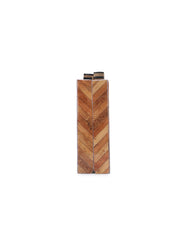 Timber Chevron Wooden Clutch