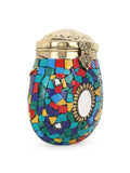 Cask Metal Mosaic Foldover Clutch