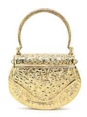 Brass Embossed Design Clutch