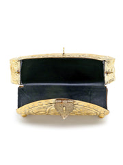 Brass Embossed Design Clutch